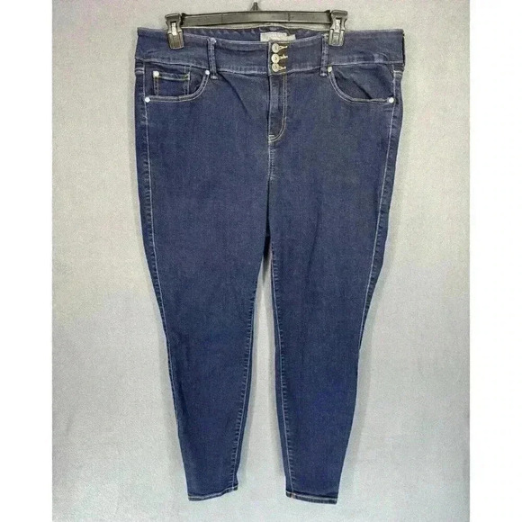 Torrid Jegging Jeans Womens 22R Super Soft High Rise 3 Button Medium Wash Denim - Picture 3 of 11